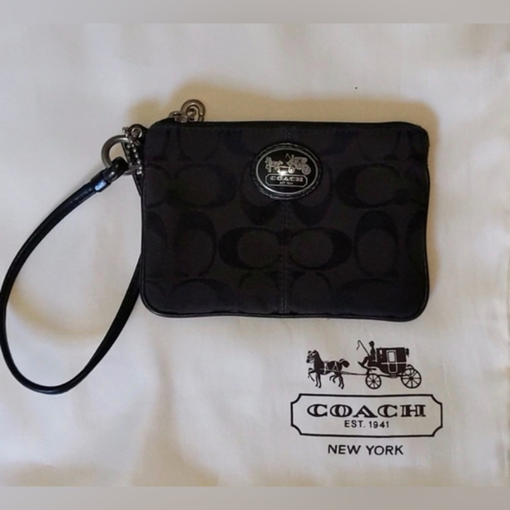 Coach Black Wristlet